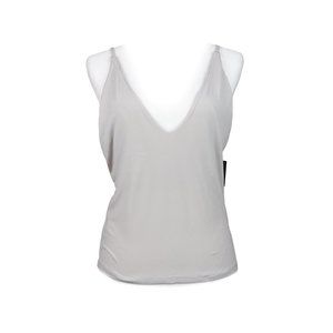 Leith Mauve Gray Criss-Cross Back Cami Tank Top